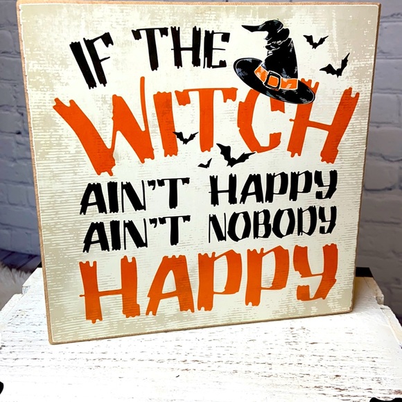 Decorative Halloween Witch Box Sign - Picture 2 of 7